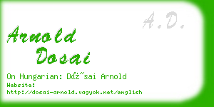 arnold dosai business card
